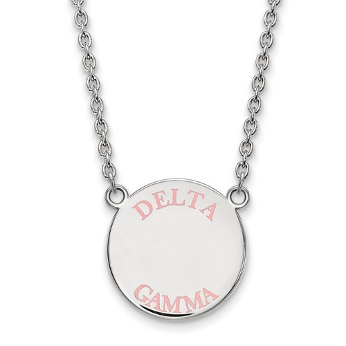 Delta Gamma Sorority Small Pendant Necklace in Sterling Silver 6.62 gr