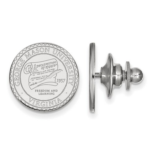 George Mason University Patriots Crest Lapel Pin in Sterling Silver 2.24 gr