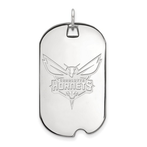 Charlotte Hornets Large Dog Tag in Sterling Silver 7.60 gr