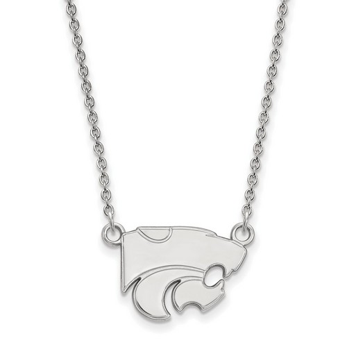 Kansas State University Wildcats Small Sterling Silver Pendant Necklace 3.52 gr