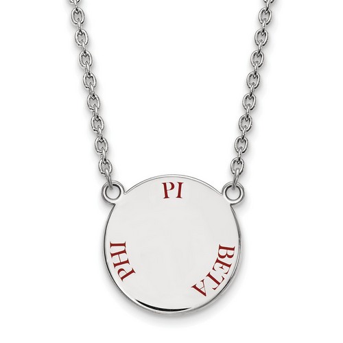 Pi Beta Phi Sorority Small Pendant Necklace in Sterling Silver 6.68 gr