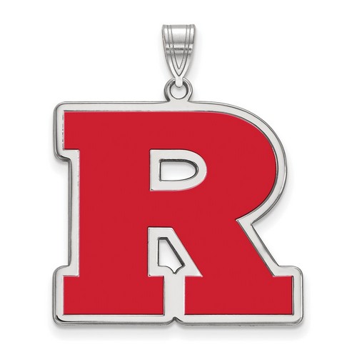 Rutgers University Scarlet Knights XL Pendant in Sterling Silver 5.60 gr