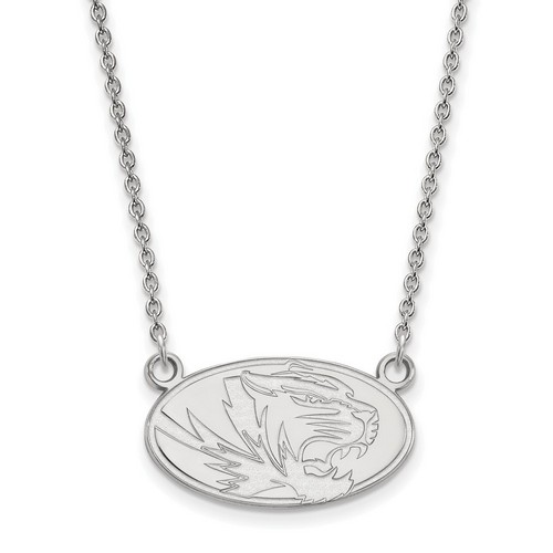 University of Missouri Tigers Small Pendant Necklace in Sterling Silver 4.19 gr