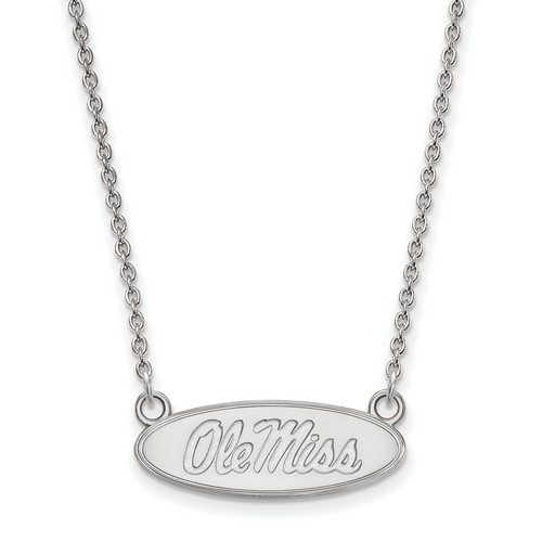 University of Mississippi Rebels Small Sterling Silver Pendant Necklace 3.55 gr