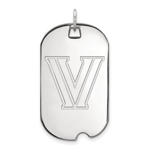 Villanova University Wildcats Large Dog Tag in Sterling Silver 7.72 gr