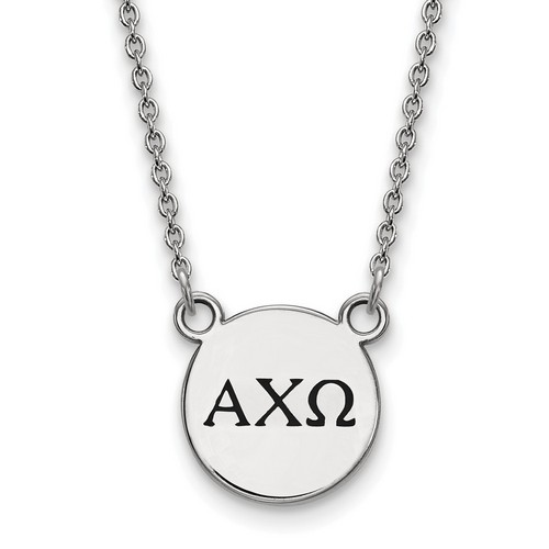 Alpha Chi Omega Sorority XS Pendant Necklace in Sterling Silver 3.38 gr