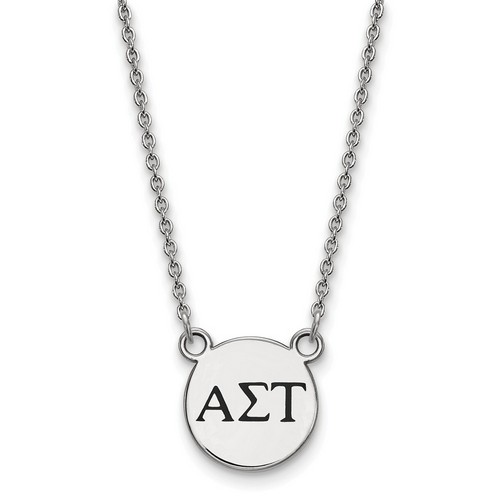 Alpha Sigma Tau Sorority XS Pendant Necklace in Sterling Silver 3.41 gr