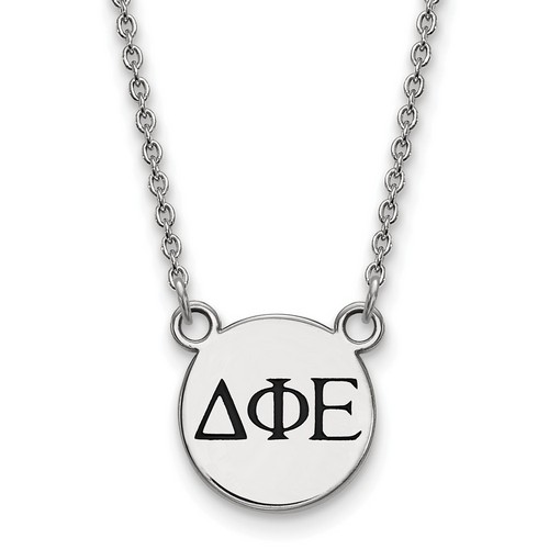 Delta Phi Epsilon Sorority XS Pendant Necklace in Sterling Silver 3.29 gr