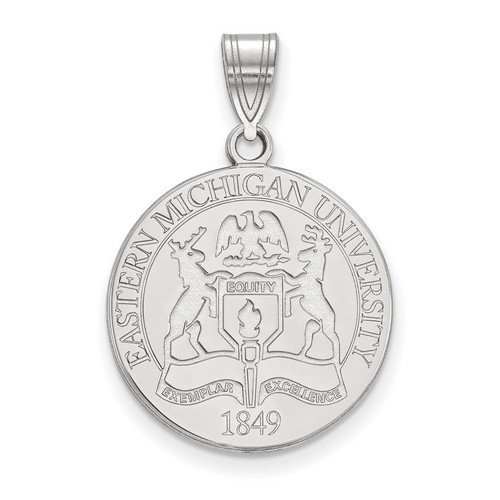 Eastern Michigan University Eagles Large Crest in Sterling Silver 3.19 gr