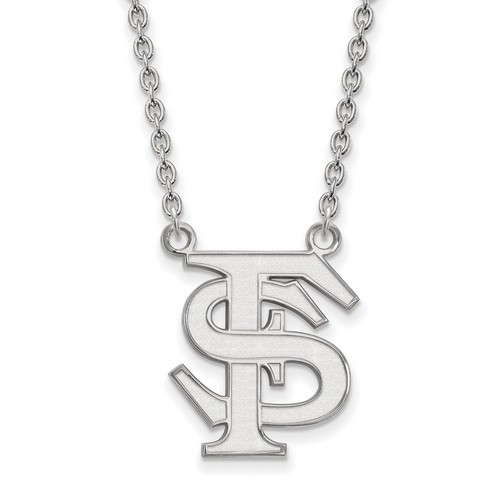 Florida State University Seminoles Large Sterling Silver Pendant Necklace 5.32gr