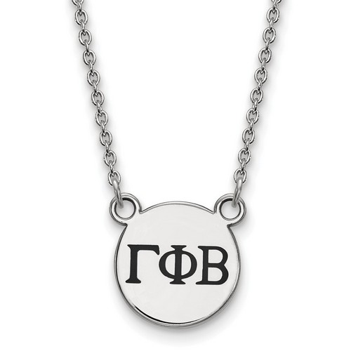 Gamma Phi Beta Sorority XS Pendant Necklace in Sterling Silver 3.24 gr