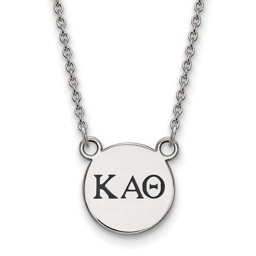Kappa Alpha Theta Sorority XS Pendant Necklace in Sterling Silver 3.89 gr