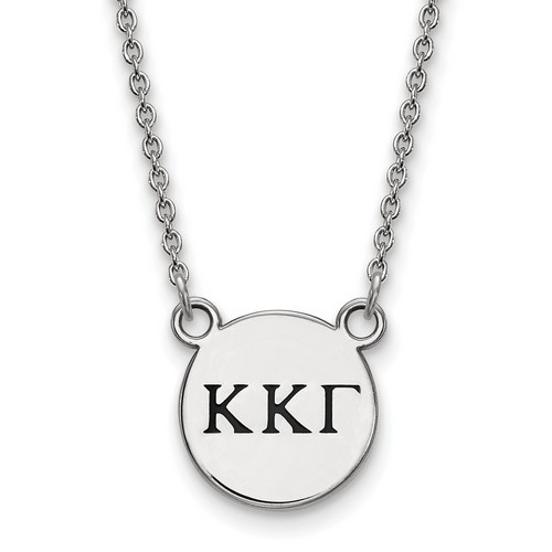 Kappa Kappa Gamma Sorority XS Pendant Necklace in Sterling Silver 3.32 gr