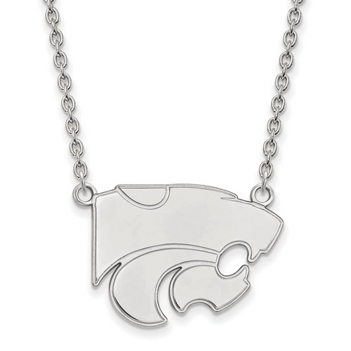 Kansas State University Wildcats Large Sterling Silver Pendant Necklace 7.34 gr