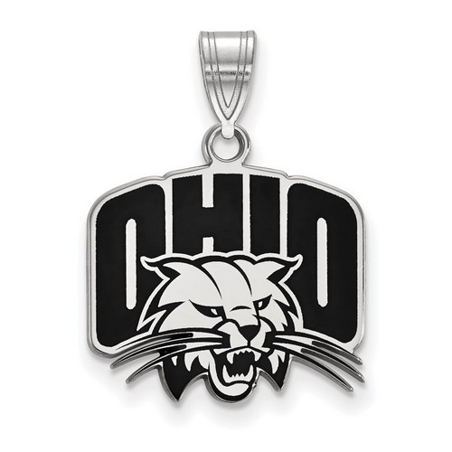 Ohio University Bobcats Medium Pendant in Sterling Silver 2.45 gr