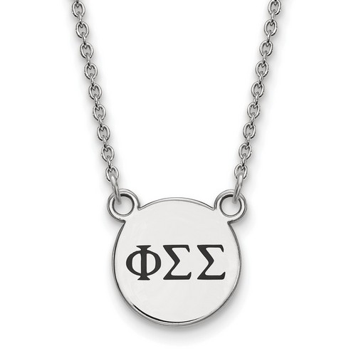 Phi Sigma Sigma Sorority XS Pendant Necklace in Sterling Silver 3.49 gr