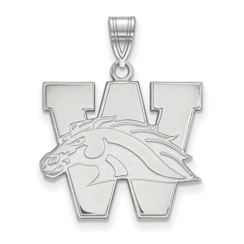 Western Michigan University Broncos Large Pendant in Sterling Silver 3.77 gr