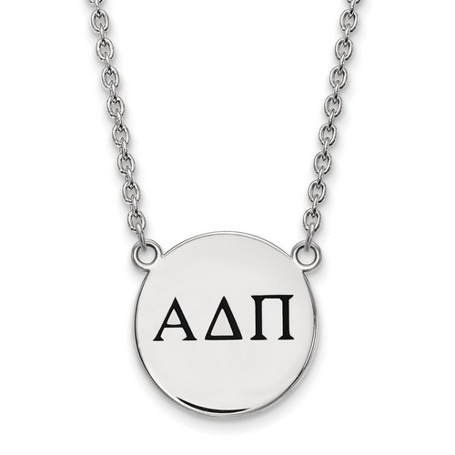 Alpha Delta Pi Sorority Small Sterling Silver Pendant Necklace 6.53 gr