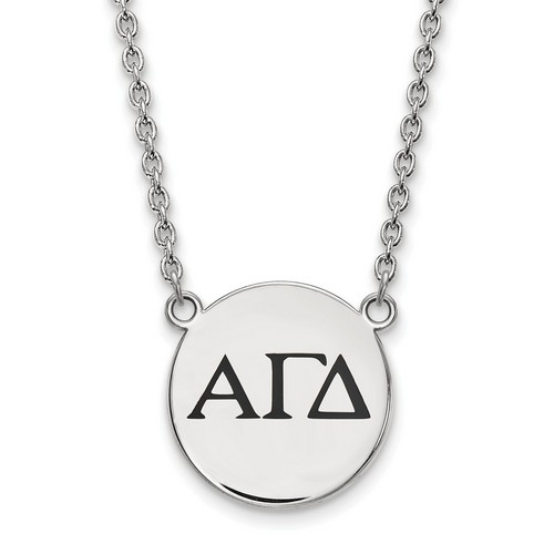 Alpha Gamma Delta Sorority Small Pendant Necklace in Sterling Silver 6.57 gr
