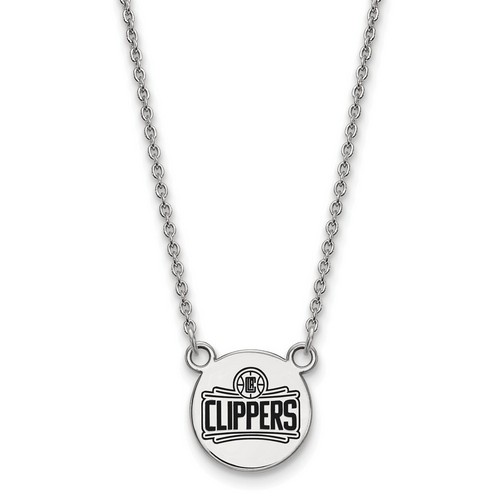 Los Angeles Clippers Small Disc Necklace in Sterling Silver 3.33 gr