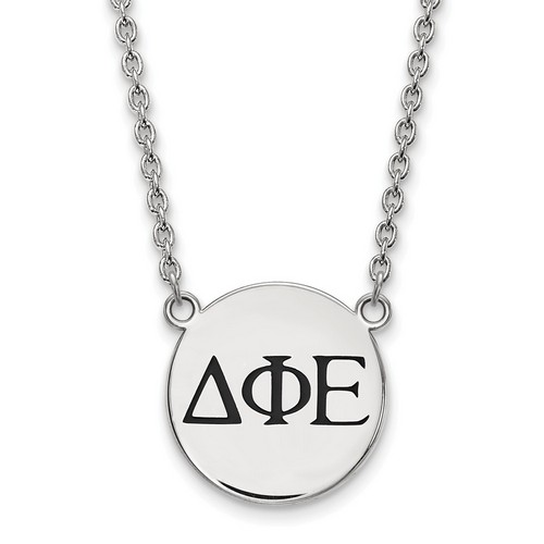 Delta Phi Epsilon Sorority Small Pendant Necklace in Sterling Silver 6.49 gr