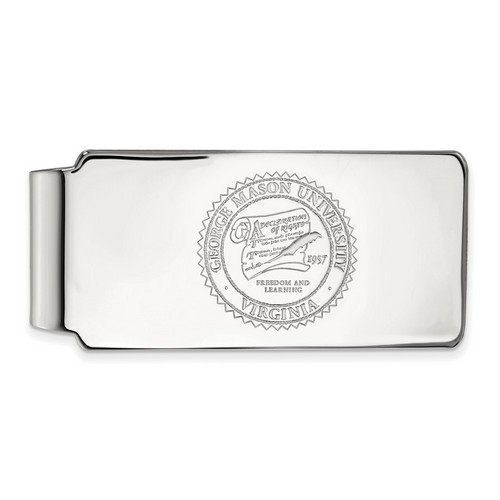 George Mason University Patriots Money Clip Crest in Sterling Silver 17.14 gr