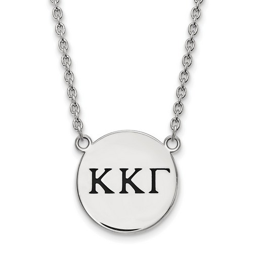 Kappa Kappa Gamma Sorority Small Pendant Necklace in Sterling Silver 6.49 gr