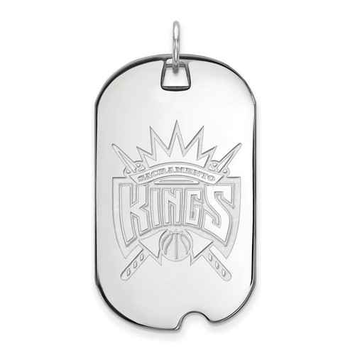 Sacramento Kings Large Dog Tag in Sterling Silver 7.52 gr