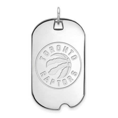 Toronto Raptors Large Dog Tag in Sterling Silver 7.49 gr