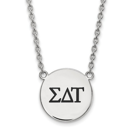 Sigma Delta Tau Sorority Small Pendant Necklace in Sterling Silver 6.49 gr