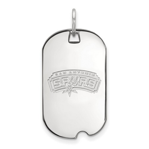 San Antonio Spurs Small Dog Tag in Sterling Silver 4.26 gr