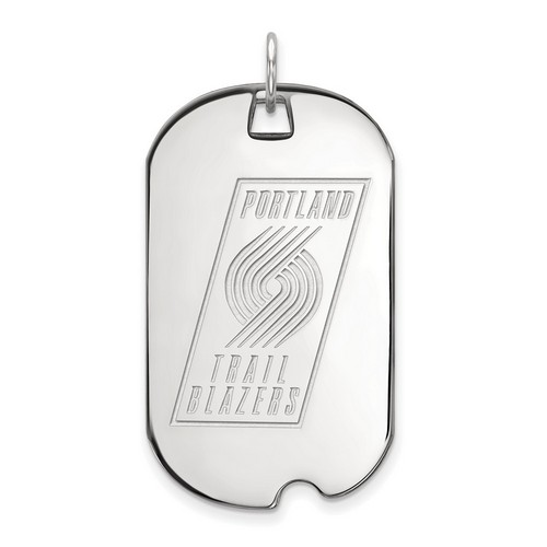 Portland Trail Blazers Large Dog Tag in Sterling Silver 7.57 gr