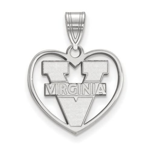 University of Virginia Cavaliers Sterling Silver Heart Pendant 1.53 gr