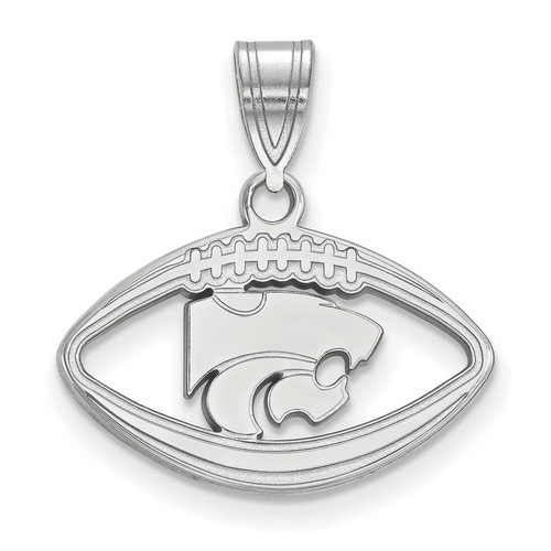 Kansas State University Wildcats Sterling Silver Football Pendant 1.68 gr