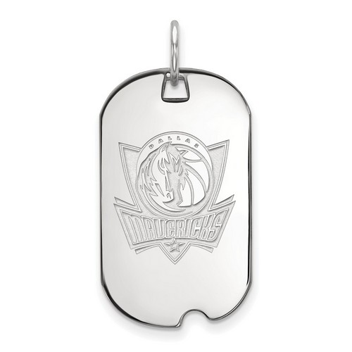 Dallas Mavericks Small Dog Tag in Sterling Silver 4.21 gr