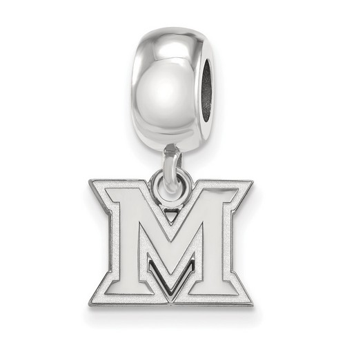 Miami University RedHawks XS Dangle Bead Charm in Sterling Silver 3.28 gr