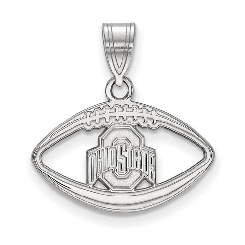 Ohio State University Buckeyes Sterling Silver Football Pendant 1.61 gr