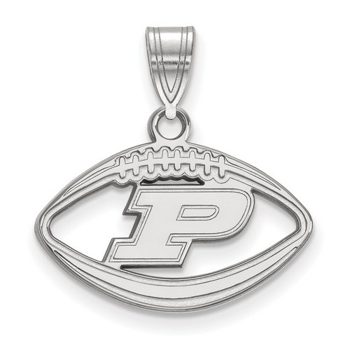 Purdue University Boilermakers Sterling Silver Football Pendant 1.67 gr