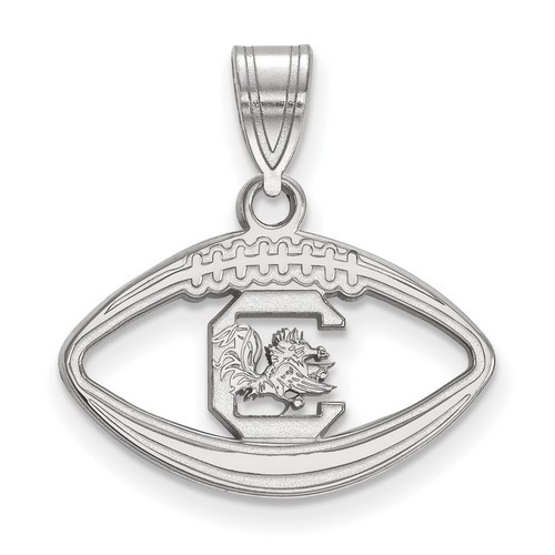 University of South Carolina Gamecocks Sterling Silver Football Pendant 1.46 gr