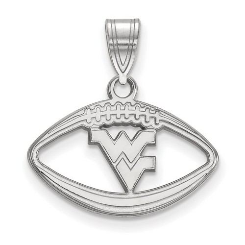 West Virginia University Mountaineers Sterling Silver Football Pendant 1.47 gr