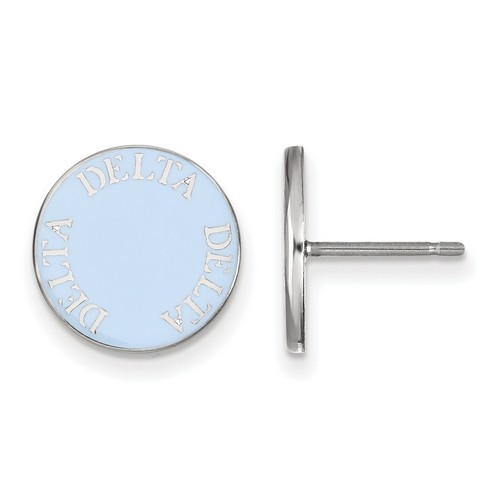 Tri Delta Sorority Enameled Post Earrings in Sterling Silver 1.56 gr
