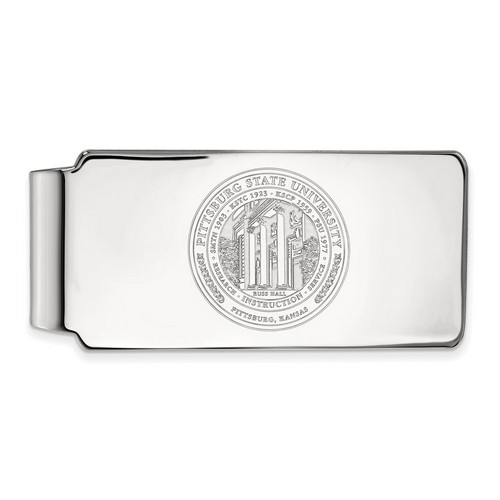 Pittsburg State University Gorillas Money Clip Crest in Sterling Silver 17.01 gr