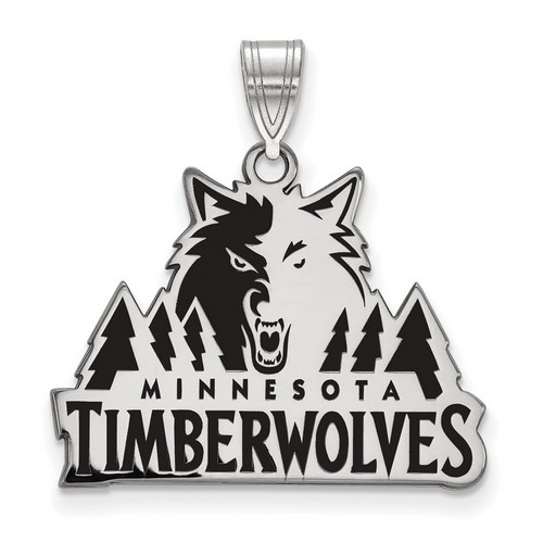 Minnesota Timberwolves Large Pendant in Sterling Silver 3.40 gr