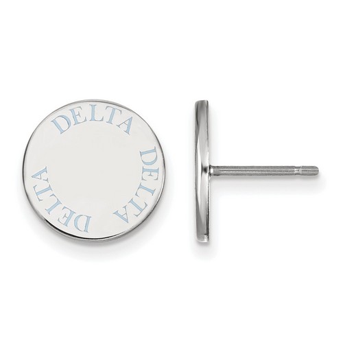 Tri Delta Sorority Enameled Post Earrings in Sterling Silver 2.09 gr