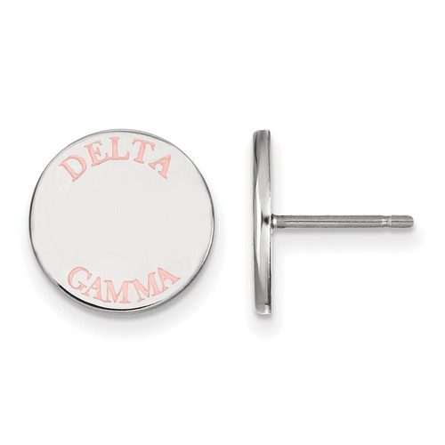 Delta Gamma Sorority Enameled Sterling Silver Post Earrings 2.09 gr