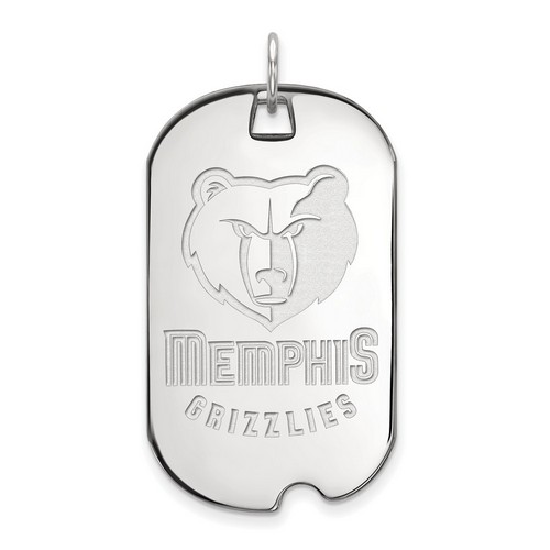 Memphis Grizzlies Large Dog Tag in Sterling Silver 7.31 gr