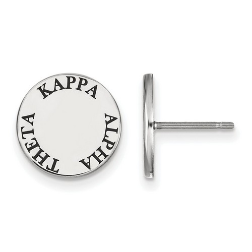 Kappa Alpha Theta Sorority Enameled Sterling Silver Post Earrings 2.09 gr