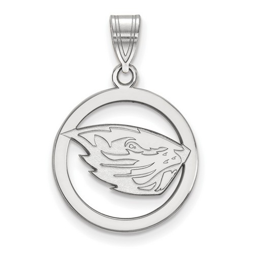 Oregon State University Beavers Small Sterling Silver Circle Pendant 2.03 gr