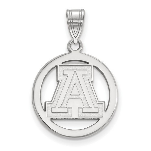 University of Arizona Wildcats Small Sterling Silver Circle Pendant 2.22 gr