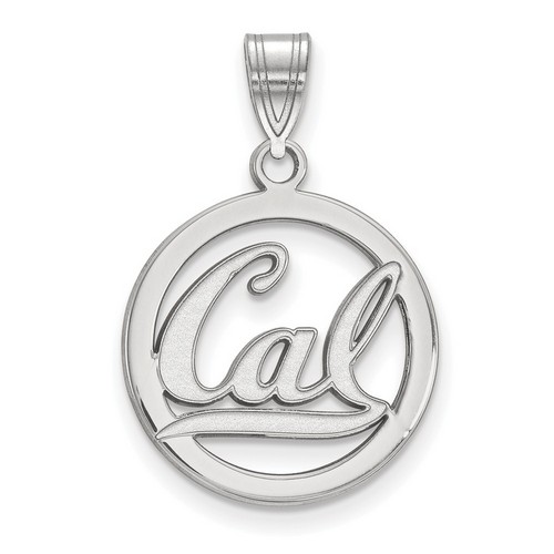 UC Berkeley California Golden Bears Small Sterling Silver Circle Pendant 1.89 gr